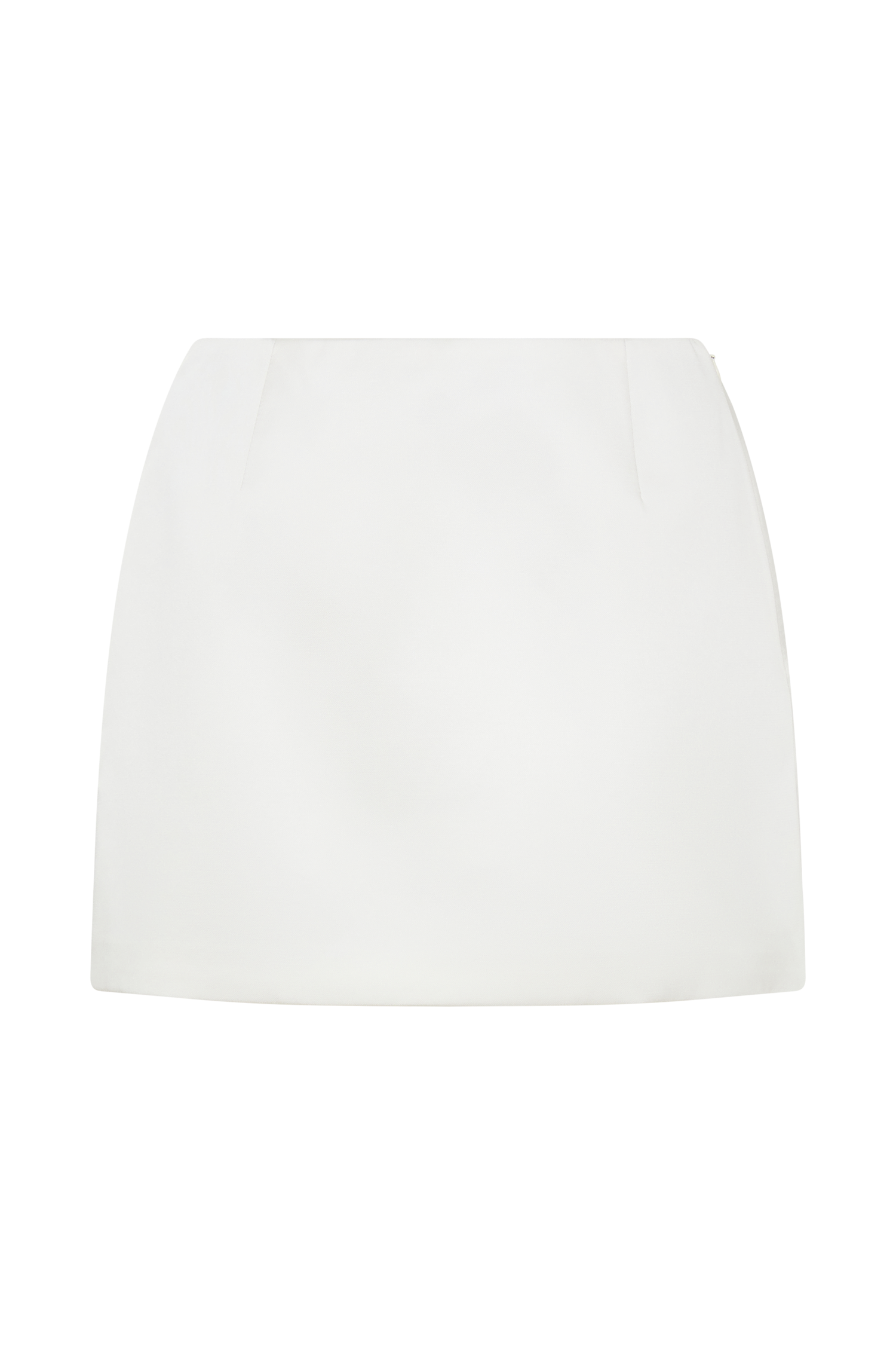 Adeline Satin Mini Skirt - White